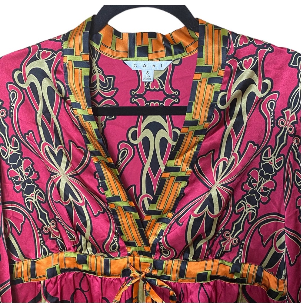 Cabi Silk Kimono Top Boho Tunic Small - Picture 3 of 8